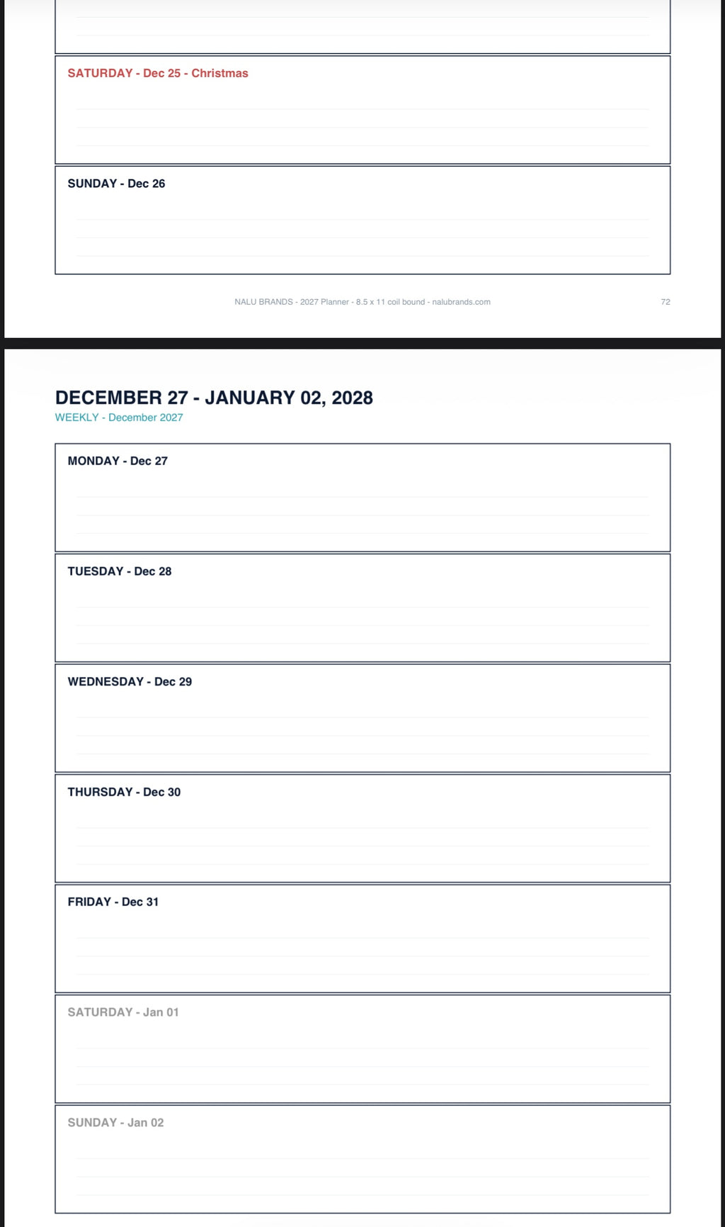 NALU 2027 Full Year Planner - Village Edition - Digital