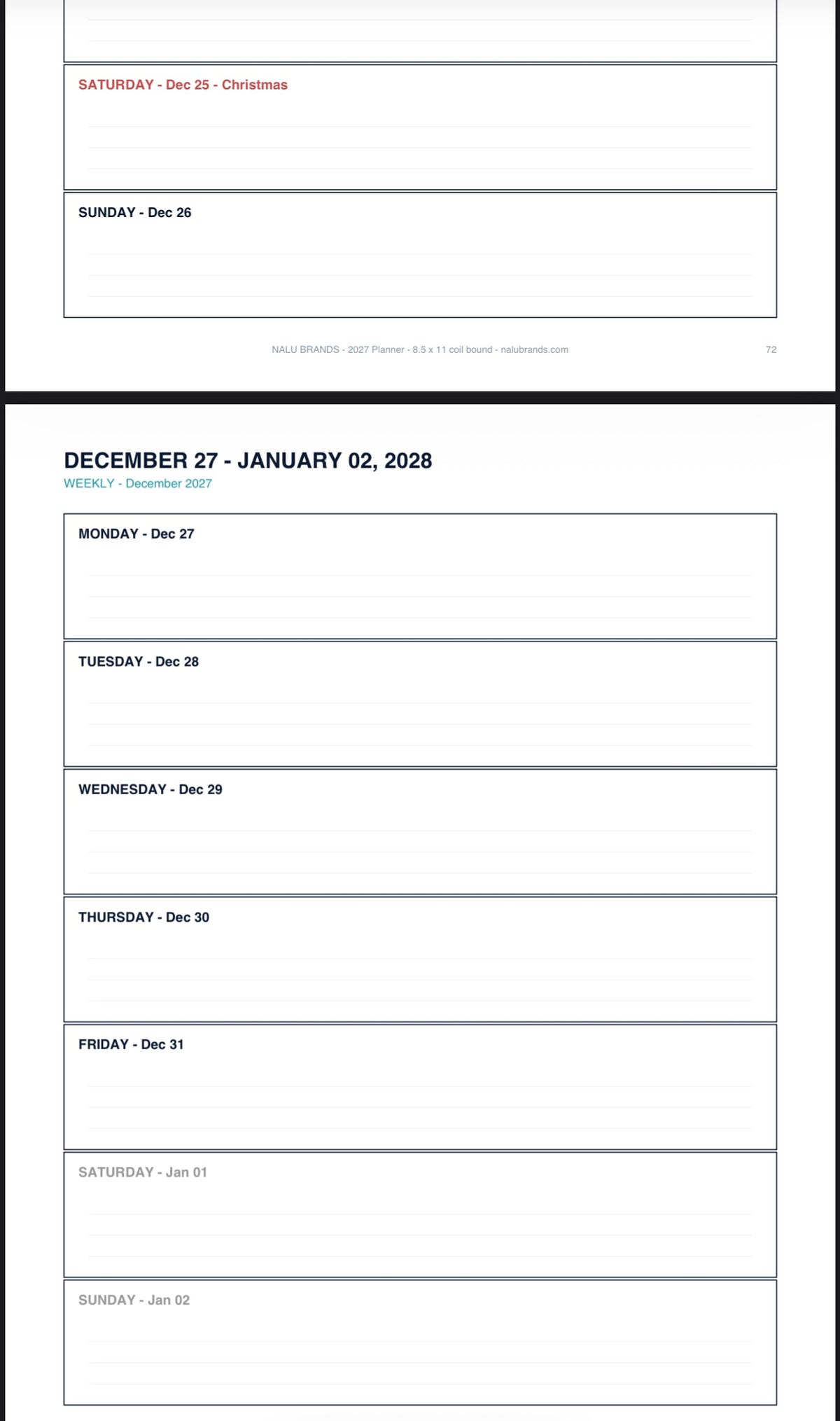 NALU 2027 Full Year Planner - Village Edition - Digital